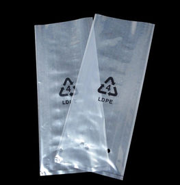 Recycling LDPE Clear Flat Heat Seal Bags , Transparent Poly Food Bags
