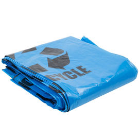 Gravure Printing Plastic Garbage Bags 40&quot; X 46&quot; Blue Tint Linear Low Density
