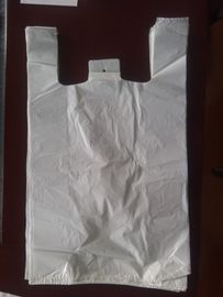 400+190*650mm 16mic White  Plastic T-Shirt Shopping Bag - 500/Case , HDPE Material