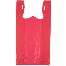 Custom Plastic T Shirt Bags , Unprinted Embossed Recycled T Shirt Bags