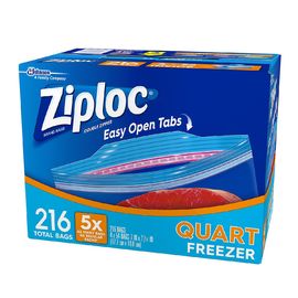 Clear Colour Ziplock Easy Open Bags , Customized Quart Freezer Bags