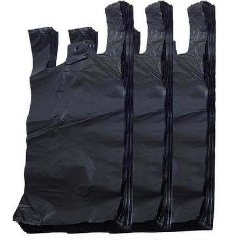 Black Color Biodegradable T Shirt Bags , T Shirt Plastic Shopping Bags
