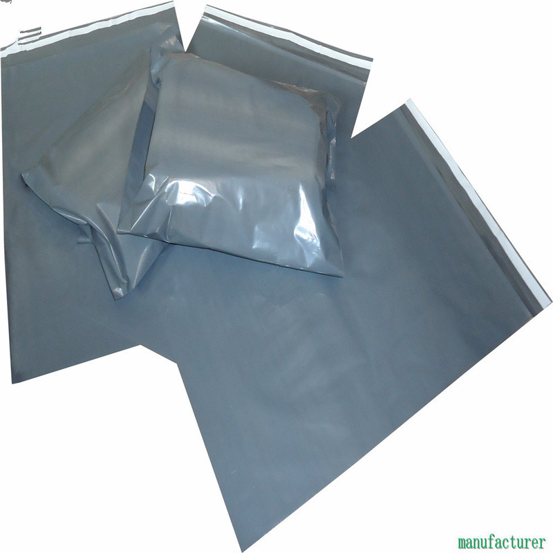 Post Office Grey Plastic Mailing Bags 30 100MIC Thickness Customized