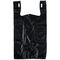 Plastic Black Bags 500 Count Extra Heavy Duty 1/6 Grocery Thank You Bags , HDPE material