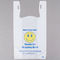 1 / 6 Size 0.71 Mil T Shirt Shopping Bags Heavy Duty Happy Face Pattern