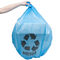 Recycled Blue Plastic Garbage Bags 1.2 Mil 40 - 45 Gallon Environmental Friendly