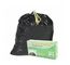 HDPE Black Drawstring Garbage Bags High Durability Environmental Friendly
