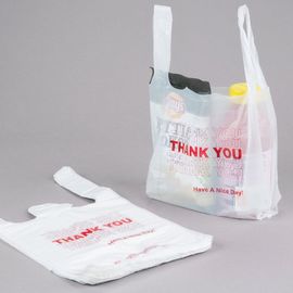 LDPE / HDPE Transparent T Shirt Shopping Bags With Custom Logo Printing