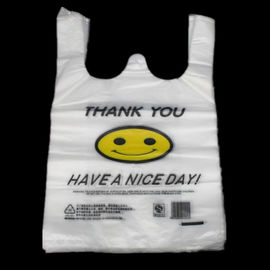 10 - 25MIC Thickness Biodegradable T Shirt Bags With Customized Logo