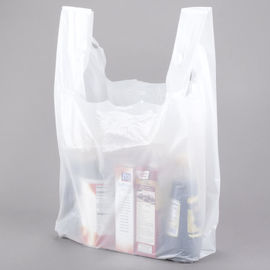 HDPE Material T Shirt Shopping Bags Large White Colour 13&quot; X 10&quot; X 23&quot;