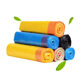 Waterproof LDPE Drawstring Garbage Bags 30 MIC Biodegradable