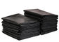 HDPE Material Flat Recyclable Garbage Bags Embossed Surface Black Colour