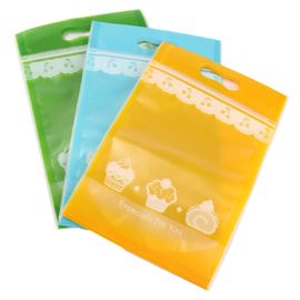 Printed Die Cut Shopping Bags , Die Cut Handle Plastic Bags For Gift