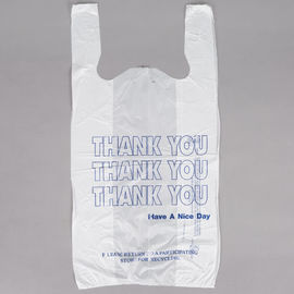 Durable Thank You T Shirt Bags , Thank You Grocery Bag HDPE Material