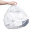 White Color Plastic Garbage Bags Recycled Star Sealed Bottom Gravure Printing