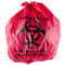 45L Isolation Infectious Recyclable Garbage Bags Red Color 24&quot; X 24&quot;  High Density