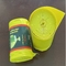 HDPE Bottom Seal Vest Plastic Garbage Bags Yellow Clear Blue 70*110 Cm 50mic