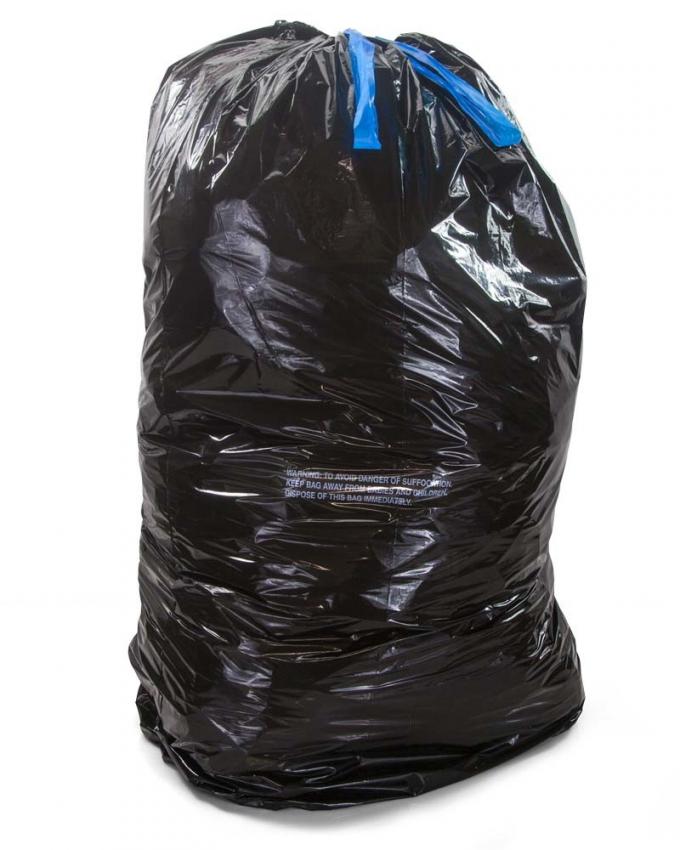 HDPE Material Drawstring Garbage Bags 10 Gallon Environmentally Friendly